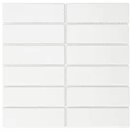 The Mosaic Factory Barcelona White Mat 2,3x2,3 cm Hoge Kwaliteit