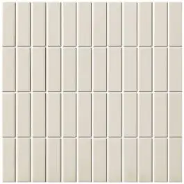 The Mosaic Factory London Rechthoek Matt White 2,3x7,3 cm Direct Beschikbaar