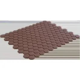 Hexagons Terra Cotta Mat Merkproduct