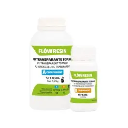 Tijdelijk Beschikbaar FLOW RESIN PU Reparatieset toplak transparant 0,5 kg