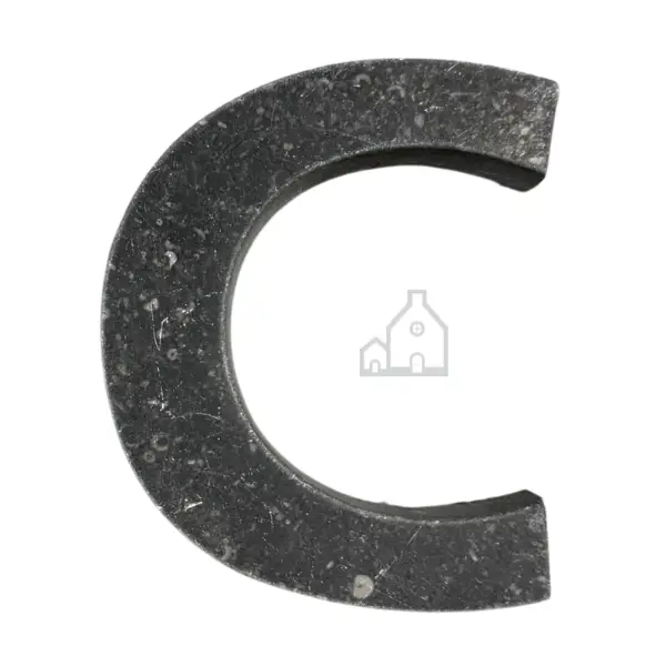 Hete Deal Belgisch hardsteen huisnummer toevoeging letter C blauw geschuurd