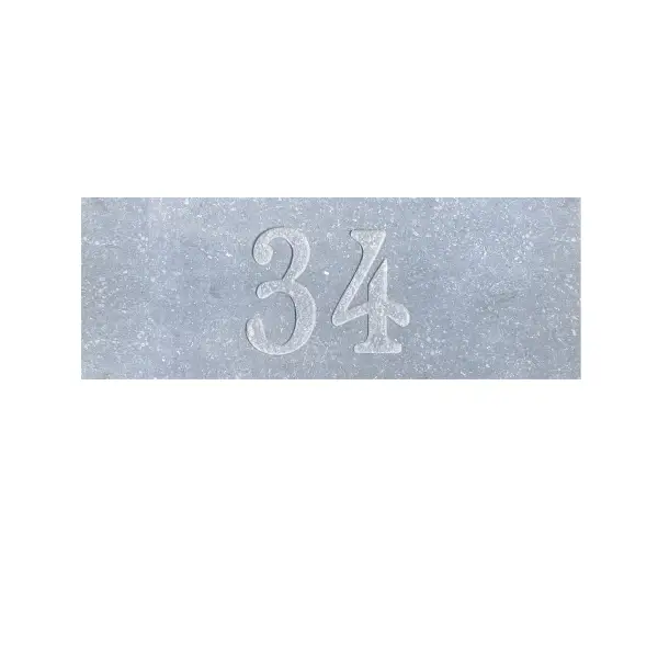 Belgisch Hardsteen naambord met gravure 43 cm breed Dagaanbieding