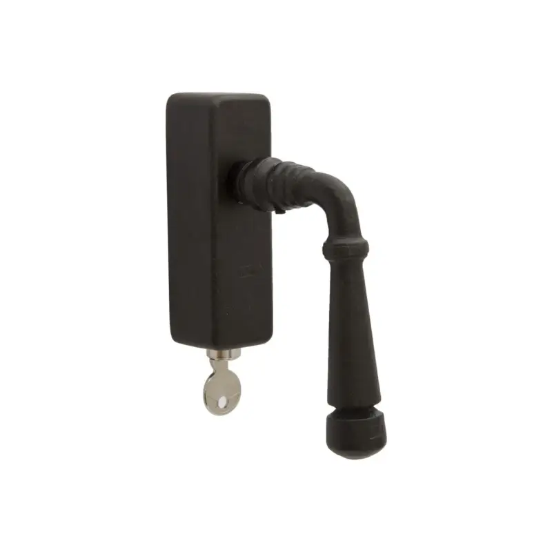 Dauby Pure Line raamklink type 1830 draai/kiep verouderd ijzer - zwart afsluitbaar per stuk Laatste Versie