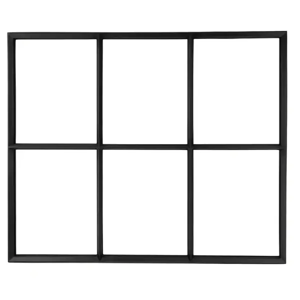 Direct Beschikbaar Zwart stalen raam vast B98xH82 cm dubbel glas