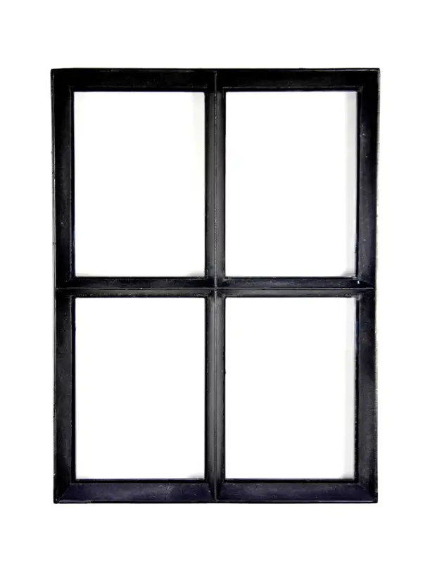Authentiek zwart stalen raam vast model met dubbel glas B40xH50 cm Beperkt Aanbod