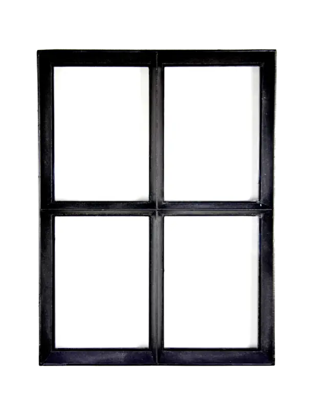 Direct Verzonden Authentiek zwart stalen raam vast model met enkel glas B30xH40 cm