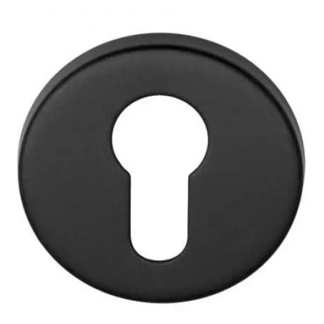Speciale Aanbieding Zwart binnendeurbeslag cilinderrozet rond zwart aluminium