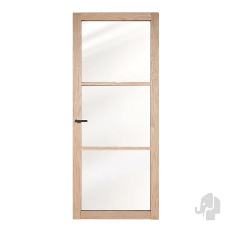 Betrouwbaar Industriële moderne deur Gavi glas blank eiken stomp