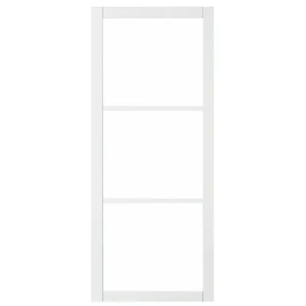 Merkproduct Industriële staallook stompe deur wit gegrond incl. gelaagd glas