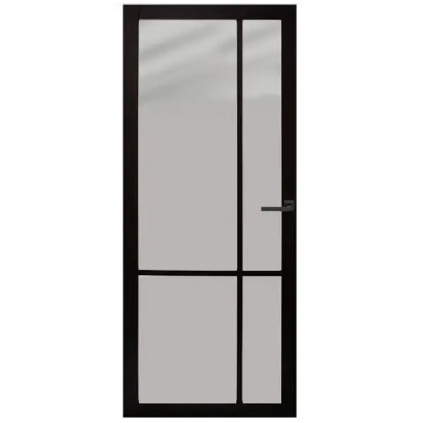 Must-Have Industriële staallook Asti deur stomp zwart incl. getint glas