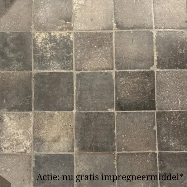 Goedkoop Oude gesmoorde estrikken blauw grijs bruin genuanceerd 20x20cm per m2