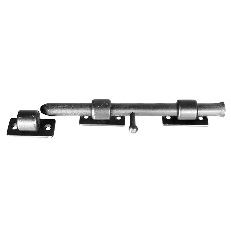 Schuifgrendel zwart metaal 20cm met gesmede pen Premium