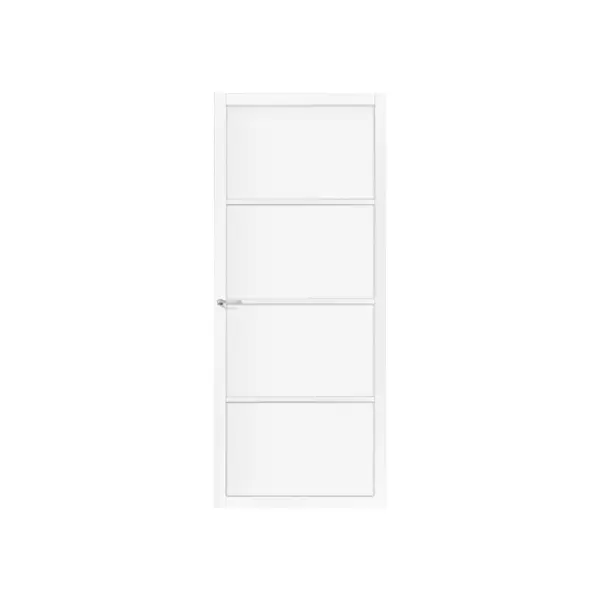 Lage Kosten Skantrae binnendeur stomp blank glas SSL 4054 wit gegrond