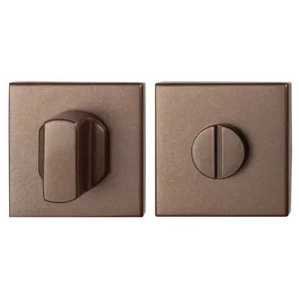Toiletbeslag Bronze Blend vierkant 50x50x8mm stift 8mm Aanbieding