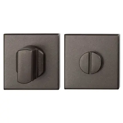 Laatste Versie Toiletbeslag Dark Blend vierkant 50x50x8mm stift 8mm