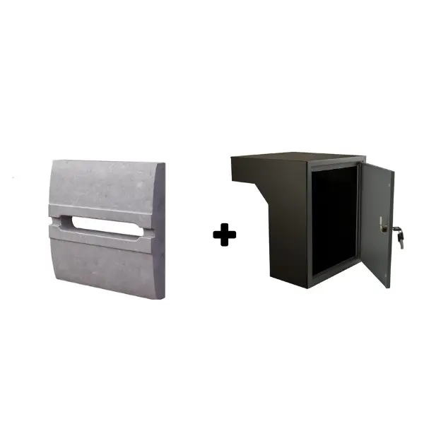 Dagaanbieding Voordeelset Hardstenen inbouw brievenbus 6 met doorvoerbox