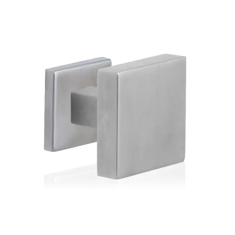 Voordeurknop vierkant model geborsteld RVS 70x70mm Direct Verzonden
