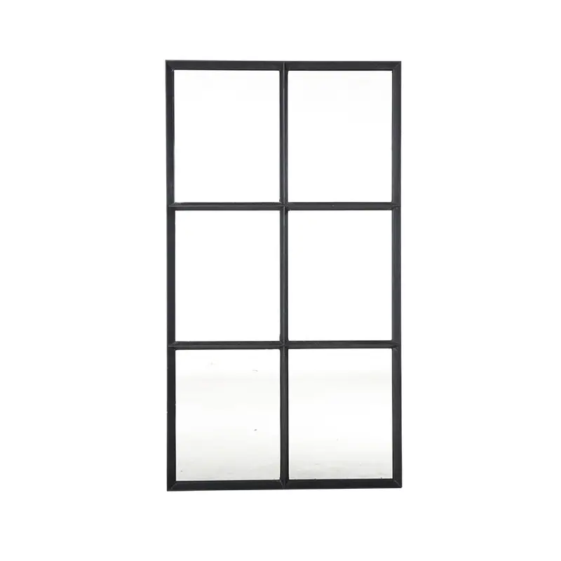Authentiek zwart stalen raam vast model dubbel glas B55xH100 cm Op = Op