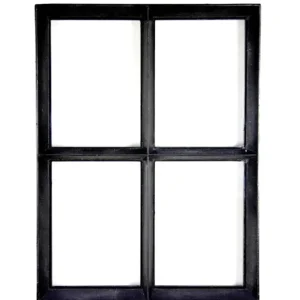 Weekendaanbieding Zwart stalen raam vast model thermisch onderbroken en dubbel glas B40xH50 cm