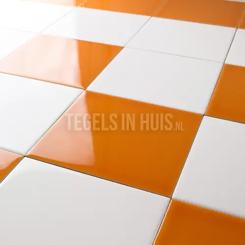 Wandtegel Naranja oranje glans 15×15 Laatste Versie