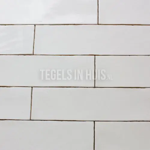 Hete Deal Wandtegel Langwerpige witjes wit glans 7,5×30 Life