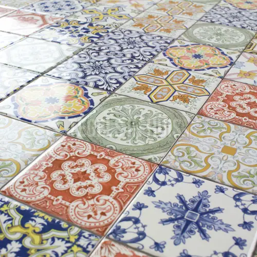 Wandtegel 20×20 Zaragon glans kleur mix decor OP=OP Weekendaanbieding