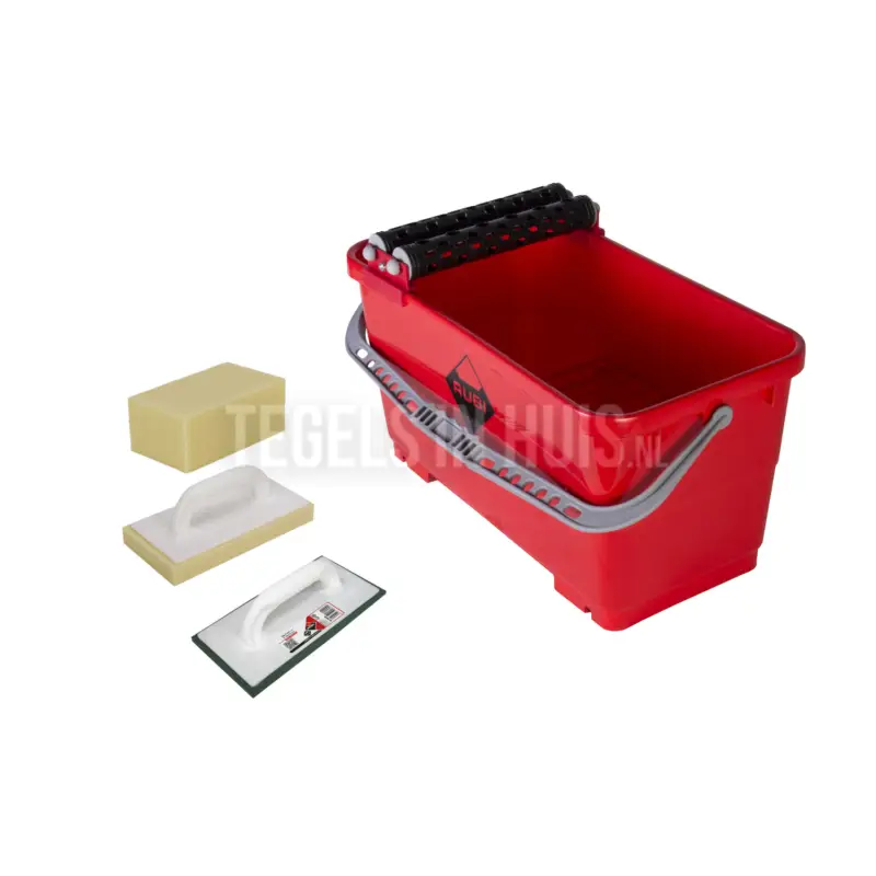 Rubi Kit rubiclean easypro washboy Sponsbak 24L inclusief inwasspaan, sponsspaan en losse spons Dagaanbieding