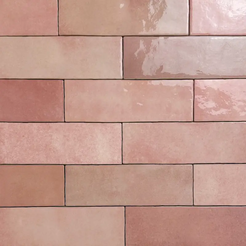 Laatste Versie Equipe wandtegel Artisan rose mallow 6,5×20 random – roze glans – handvorm – 24466