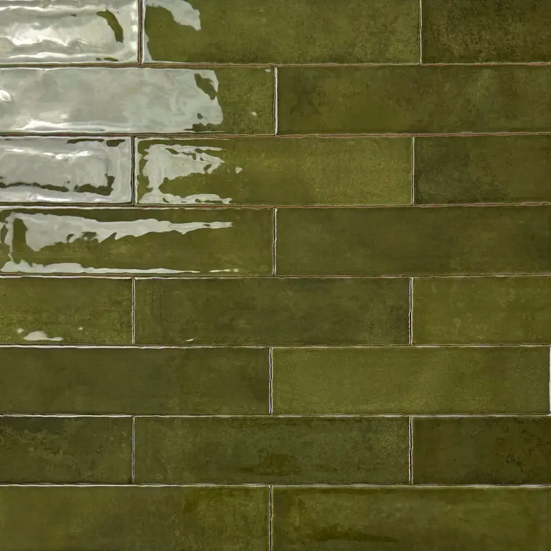 Koopje Wandtegel handvormlook Nobi Moss Groen 7,5×30 cm