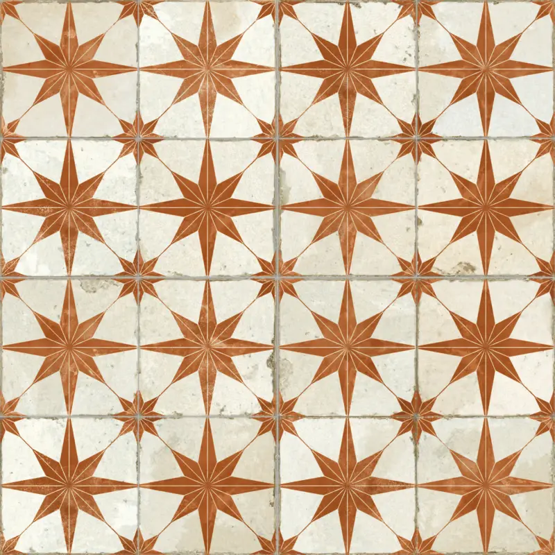 Vloertegel – Wandtegel FS Star O Oxide rood bruin 45x45cm 4 in 1 R9 Betrouwbaar
