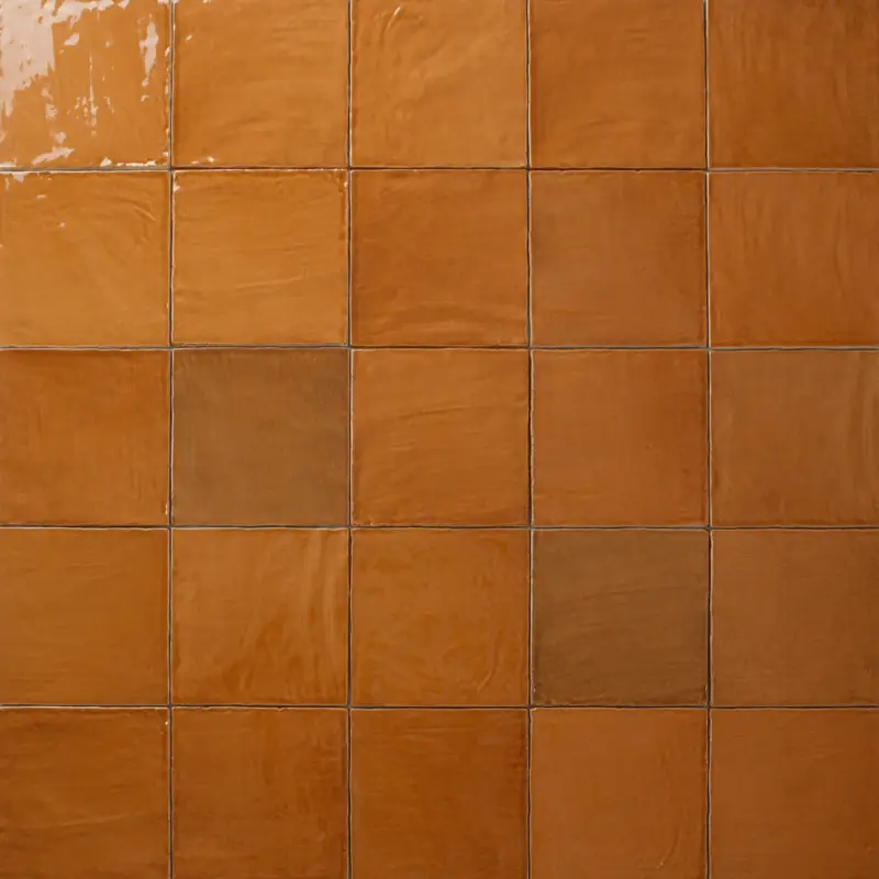 Seizoensaanbieding Handvorm wandtegel River 13×13 Ginger Oranje glans