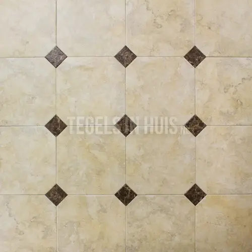 Hoge Kwaliteit Vloertegel – Wandtegel Octagon marmerlook beige 20×20 R9