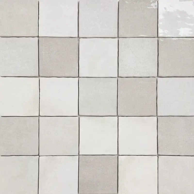Porcelacasa wandtegel random 10×10 handvorm mix wit glans Premium