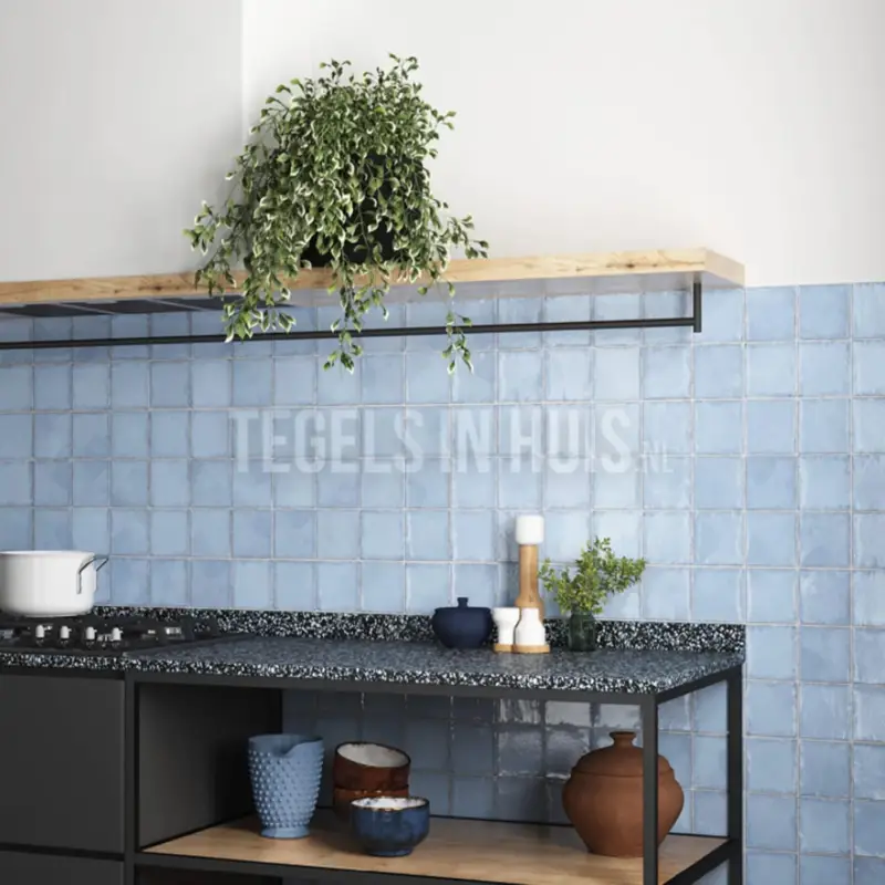 Wandtegel handvorm Altea licht blauw 10×10 Flitsaanbieding