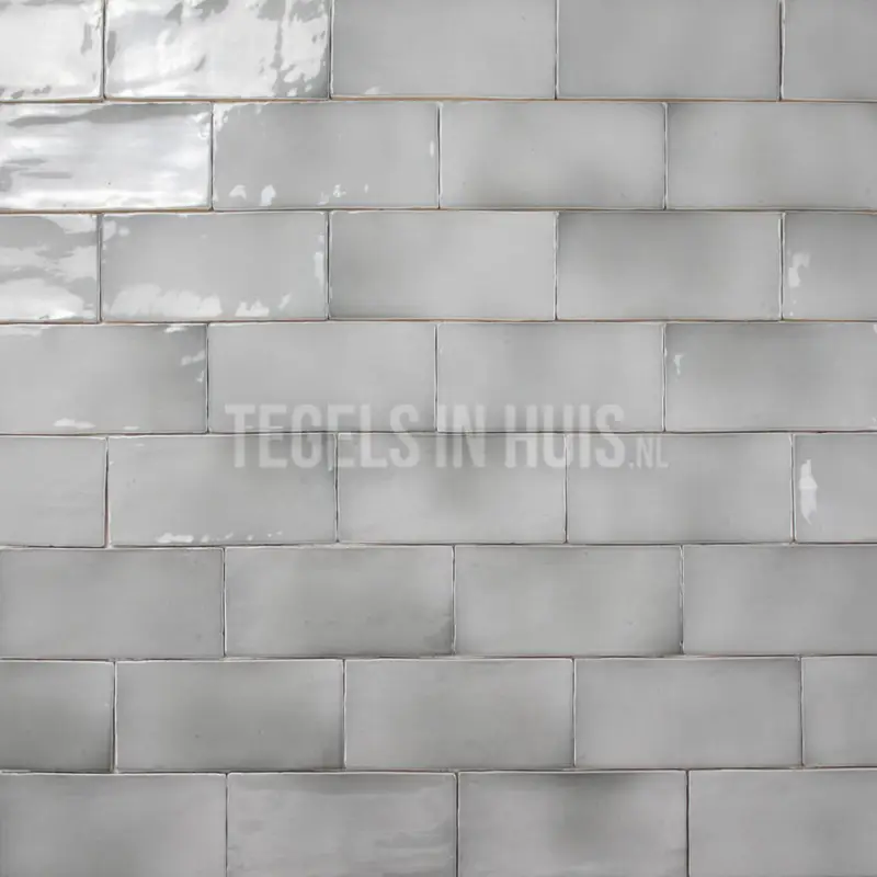 Beperkt Aanbod Equipe wandtegel Manacor 7,5×15 mercury grijs glans – handvorm – zellige look – 26907