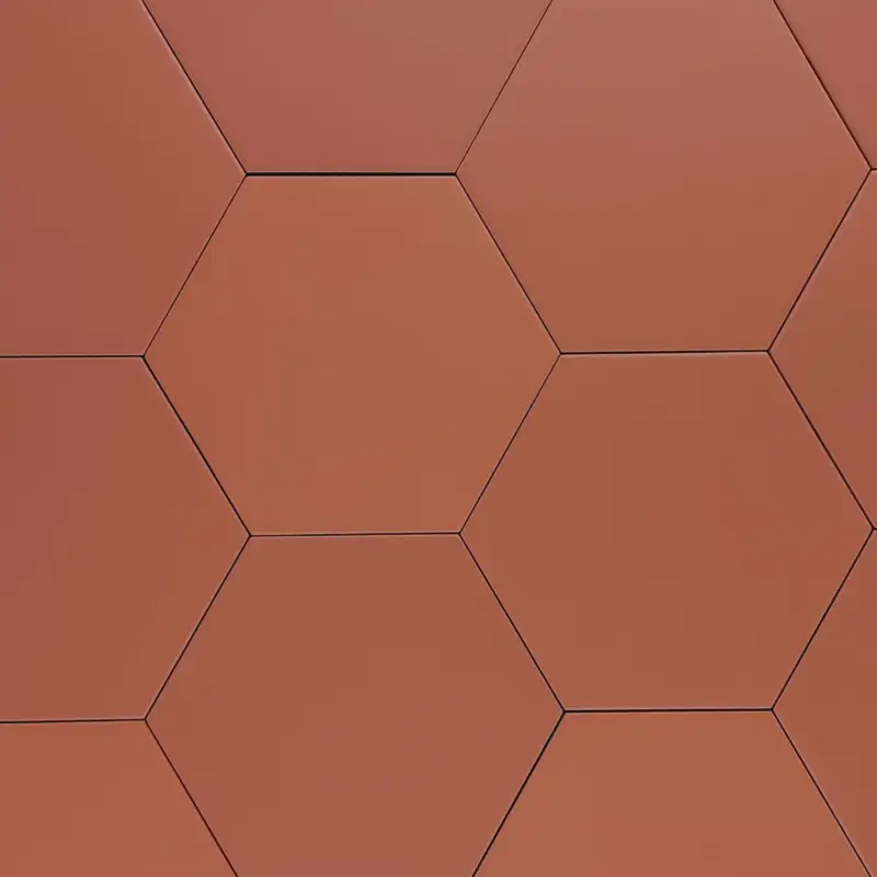 Vloertegel – Wandtegel hexagon Coimbra terracotta 17,5×20 R9 Meest Verkocht