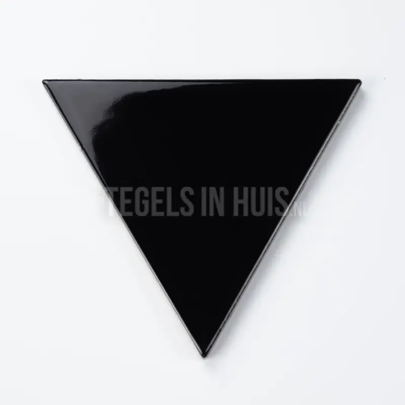 Must-Have Wandtegel Scale triangolo driehoek zwart glans 10,8×12,4
