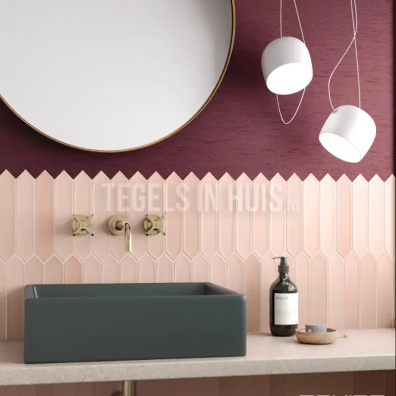 Must-Have Wandtegel Hexagon Lanse roze 5×25