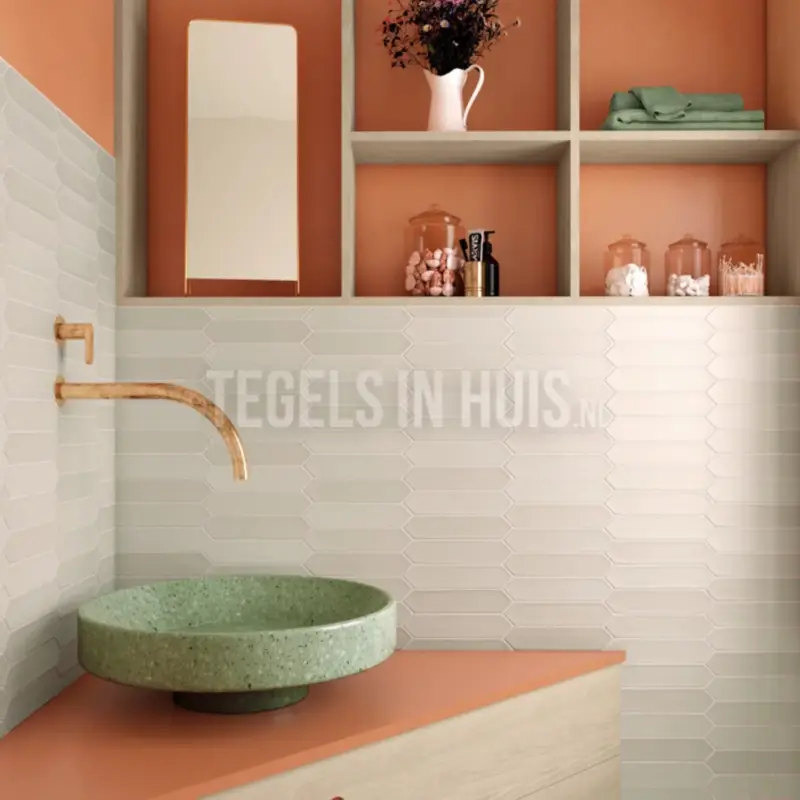 Op = Op Wandtegel Hexagon Lanse beige 5×25