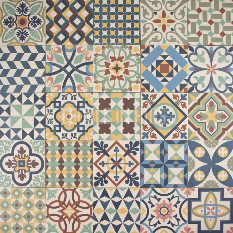 Vloertegel – Wandtegel vintage patchwork 16,5×16,5 mix kleur 76 verschillende designs R9 Alleen Vandaag