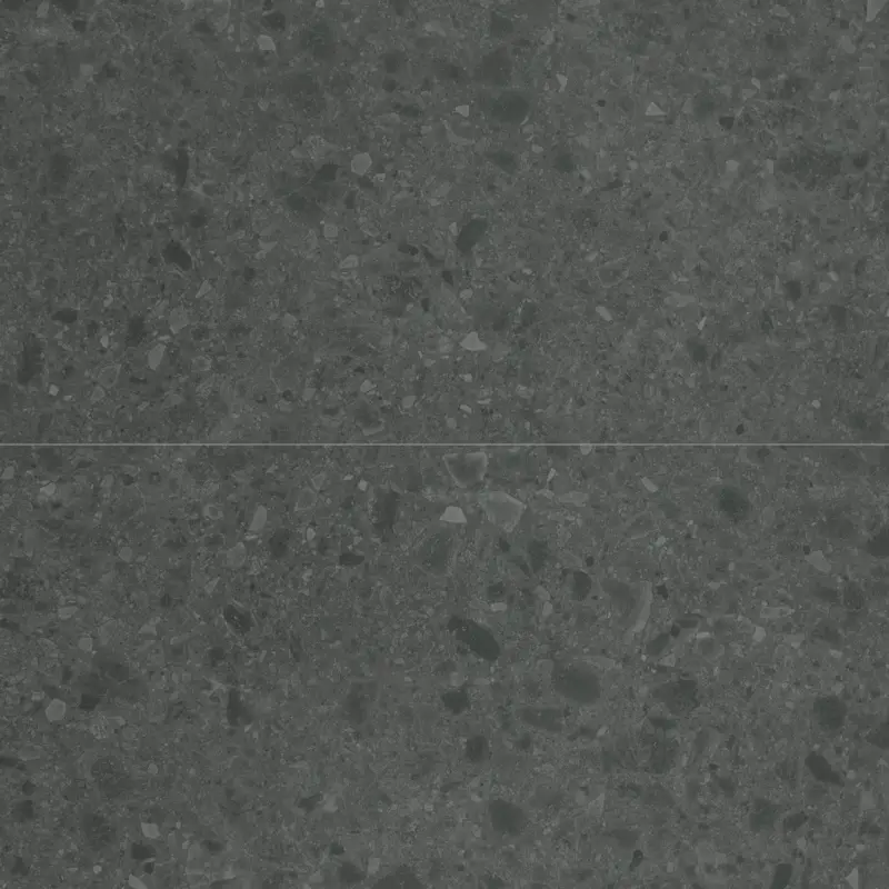 Uitverkoop Vloertegel – Wandtegel G-Stone terrazzo Antraciet 60×120 R10 gerectificeerd full body