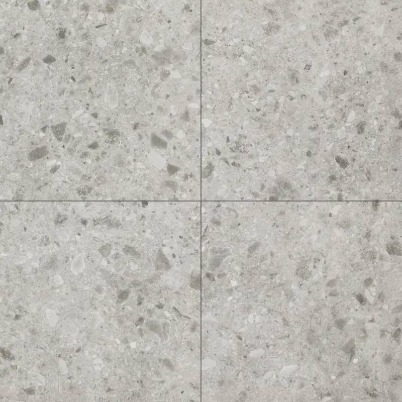 Alleen Vandaag Vloertegel – Wandtegel G-Stone terrazzo Licht grijs 90×90 R10 gerectificeerd full body