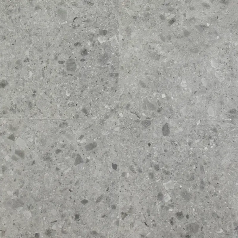 Vloertegel – Wandtegel G-Stone terrazzo Grijs 90×90 R10 gerectificeerd full body Beperkt Aanbod