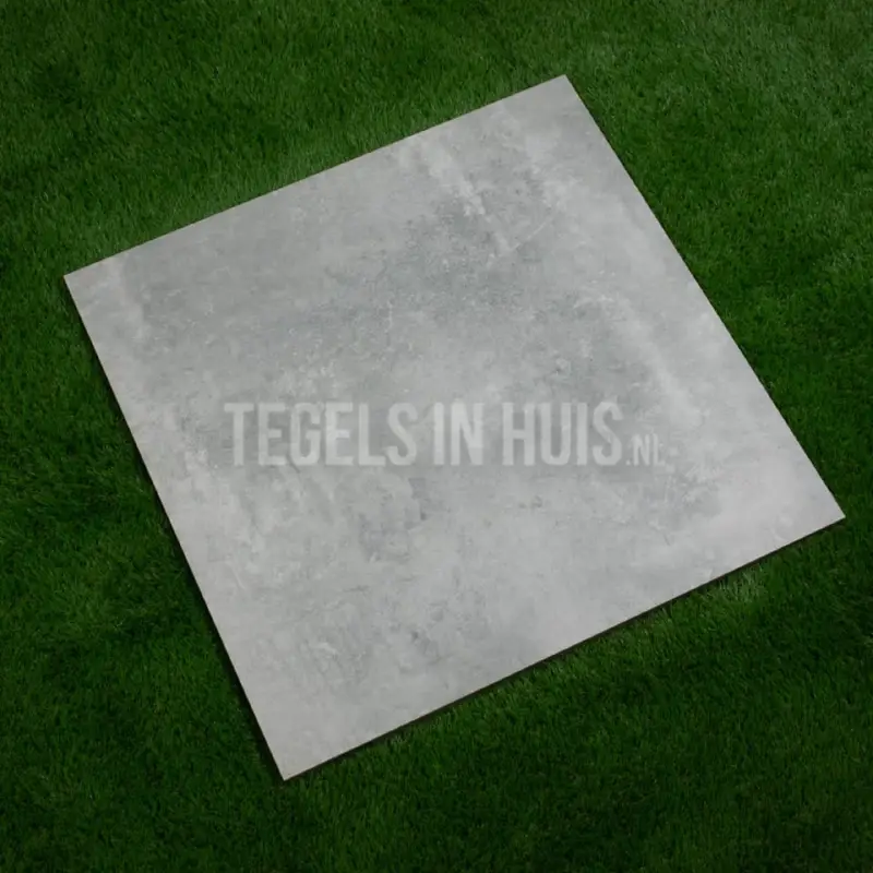 Keramische terrastegel – tuintegel LugoStonemix grijs 80x80x2 gerectificeerd OP=OP Dagaanbieding