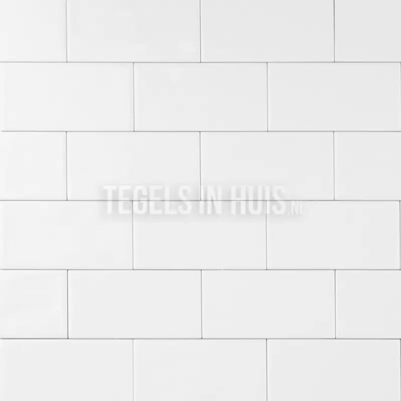 Goedkoop Wandtegel cottage 7,5×15 glans wit handvormlook met rechte kanten