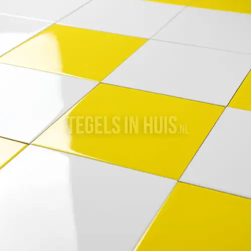 Exclusieve Aanbieding Wandtegel Amarillo Limon geel glans 15×15