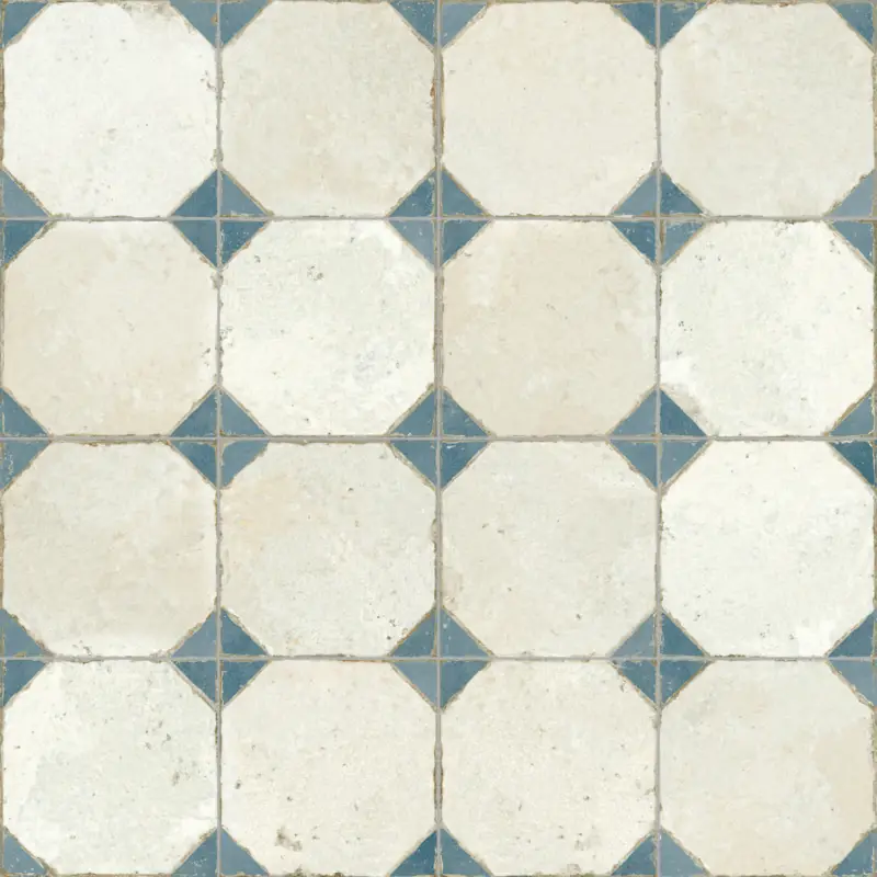 Vloertegel – Wandtegel FS Yard B Bleu blauw 45x45cm 4 in 1 R9 Dagaanbieding