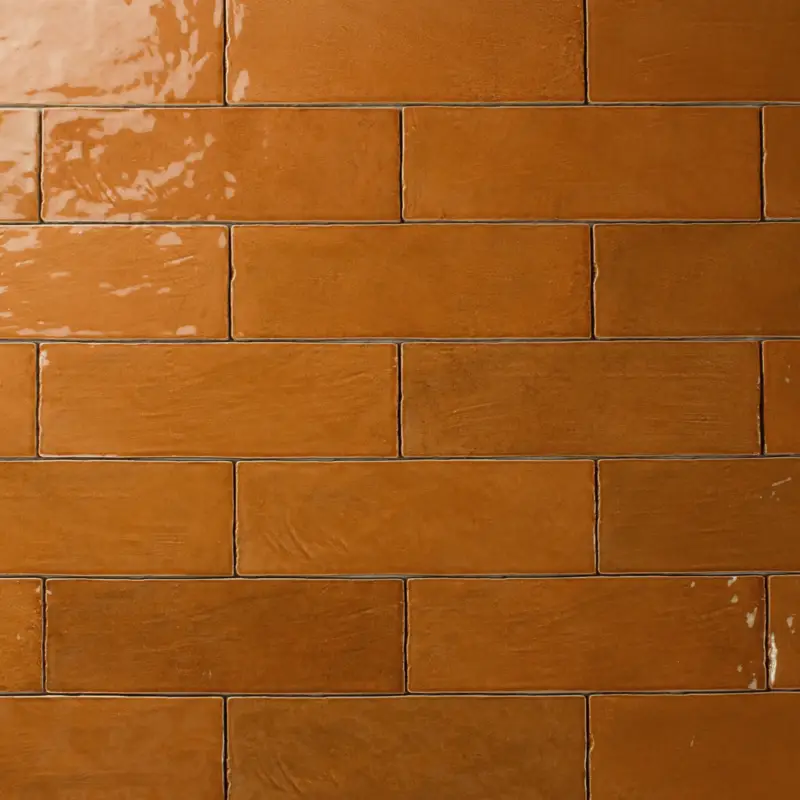 Handvorm wandtegel River 6,5×20 Oranje glans Bestseller