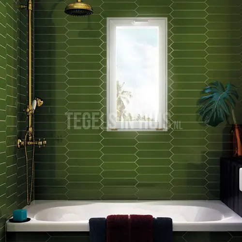 Wandtegel Arrow Green Kelp donker groen 5×25 Bestseller