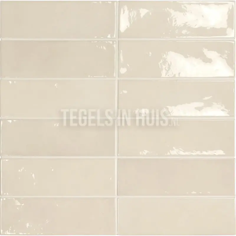 Handvorm wandtegel 6,5×20 beige soft glans Hoge Kwaliteit
